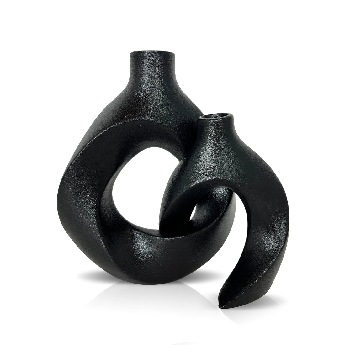 Sleek & Modern Black Ceramic Vase Set – Elevate Your Space! 🖤✨
